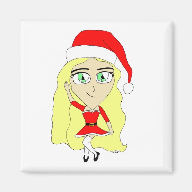 Weihnachtschibi Magnet (Vorne)
