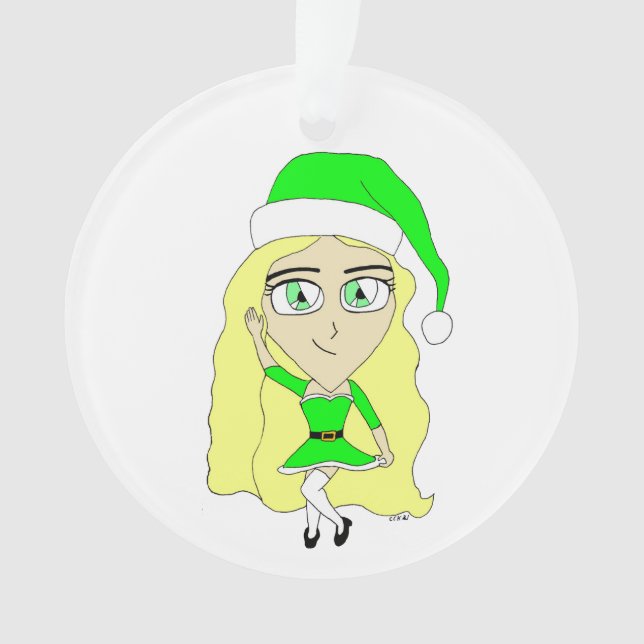Weihnachtschibi Ornament (Vorderseite)