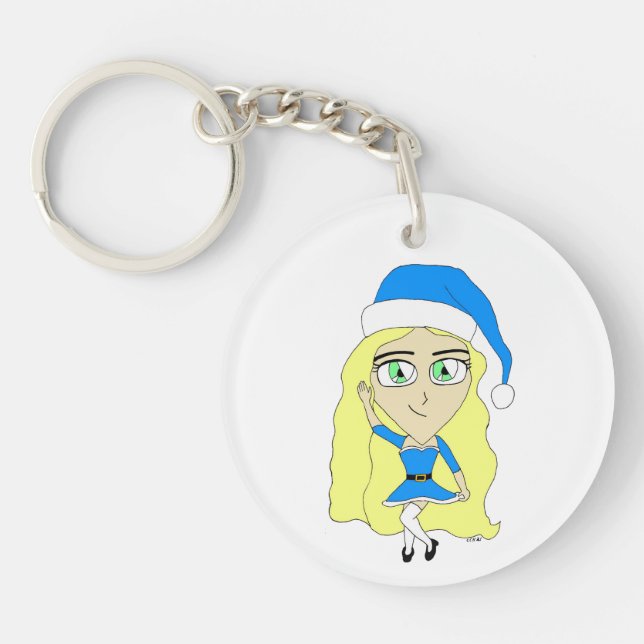 Weihnachtschibi Schlüsselanhänger (Vorderseite)