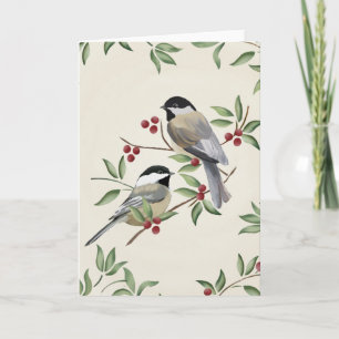 WeihnachtsChickadee Feiertagskarte