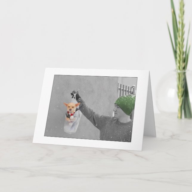 WEIHNACHTSChihuahua-KARTE Feiertagskarte (Vorderseite)