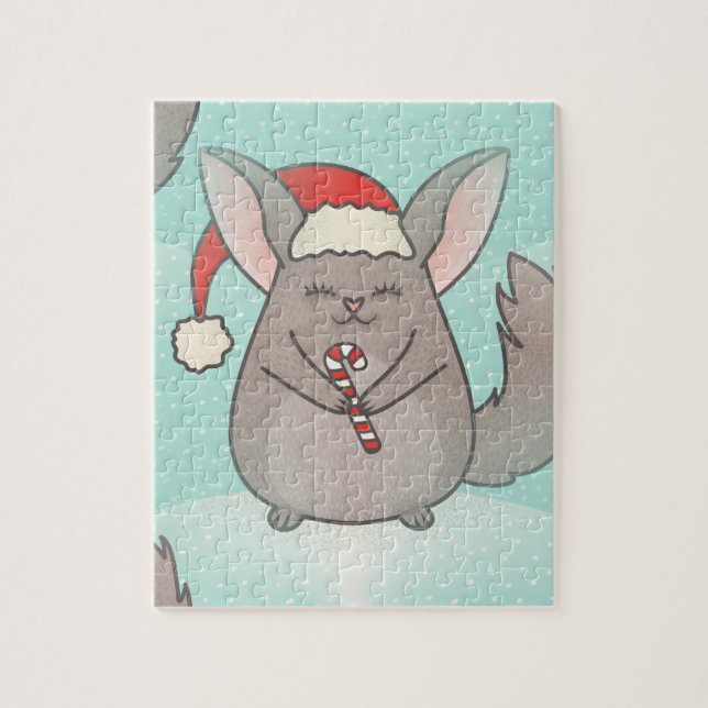 Weihnachtschinchillas Puzzle (Vertikal)