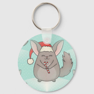 Weihnachtschinchillas Schlüsselanhänger