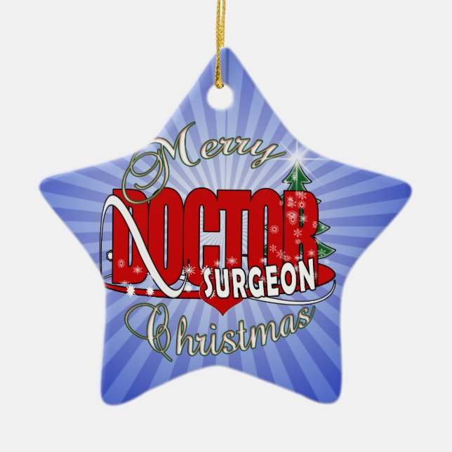 WEIHNACHTSchirurg-DOKTOR Keramik Ornament (Vorne)