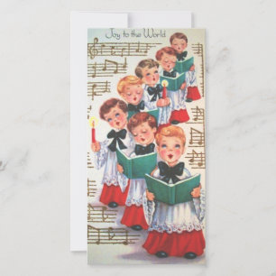 Weihnachtschor singt traditionell feiertagskarte