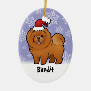 WeihnachtsChow-Chow (addieren Sie Ihren Keramikornament