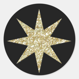 Weihnachtschristliche Krippe - runder Aufkleber