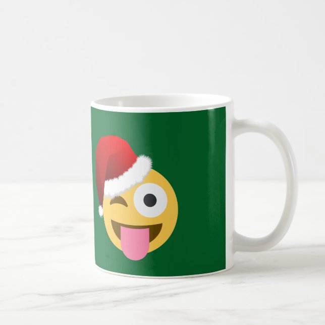 Weihnachtsclaus windet Emoji Kaffeetasse (Rechts)