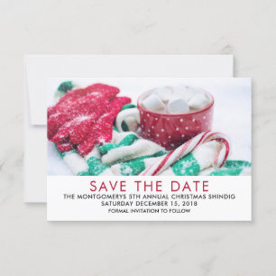 Weihnachtscoa Candy Cane Scarf und Mitt Save The Date