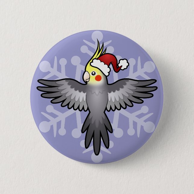 WeihnachtsCockatiel Button (Vorderseite)