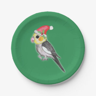Weihnachtscockatile Pappteller