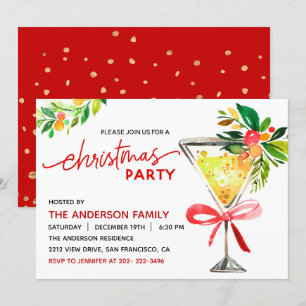 Weihnachtscocktail Feier Einladung