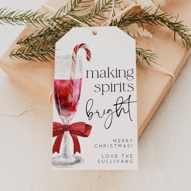 Weihnachtscocktail-Geschenkanhänger 'Making Spirit Geschenkanhänger (Von Creator hochgeladen)