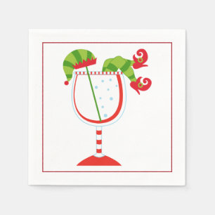 Weihnachtscocktail Napkin mit Martinool Serviette