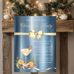 Weihnachtscocktail Orange Bow Blue Weihnachtsfest Einladung