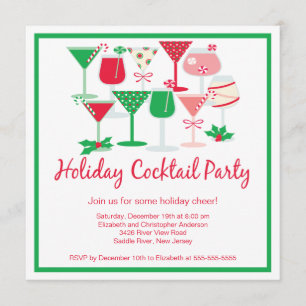 Weihnachtscocktail Party Einladung