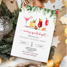 Weihnachtscocktail-Party Einladung