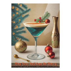 Weihnachtscocktail Party Happy Hour Fotodruck
