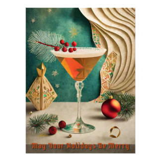 Weihnachtscocktail Party Happy Hour Fotodruck