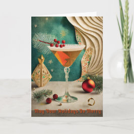 Weihnachtscocktail Party Happy Hour Karte