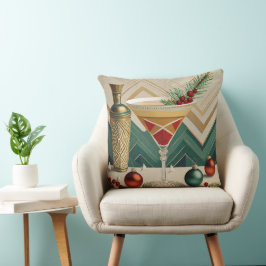 Weihnachtscocktail Party Happy Hour Kissen