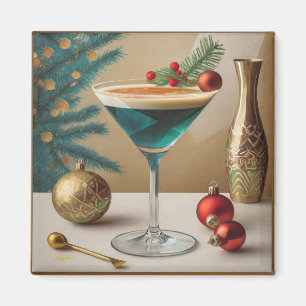 Weihnachtscocktail Party Happy Hour Magnet