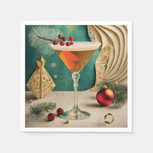 Weihnachtscocktail Party Happy Hour Serviette