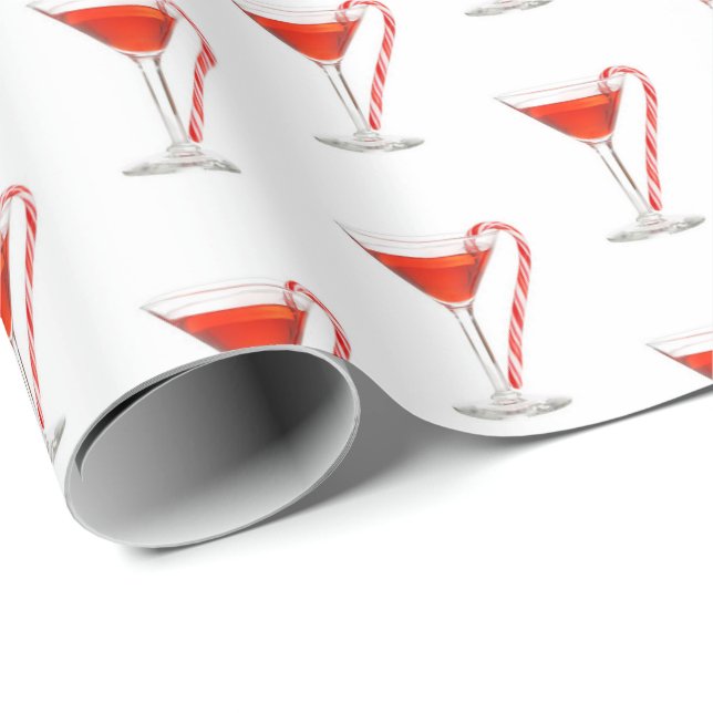 Weihnachtscocktail Weihnachtswrapper Geschenkpapier (Rolleneckpunkt)