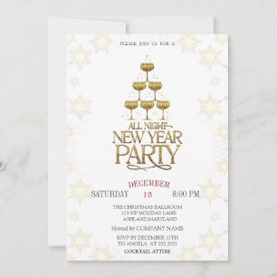 Weihnachtscocktails Champagnerglas Feiertage Einladung