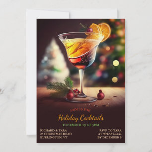 Weihnachtscocktails Party Einladung