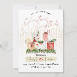 Weihnachtscocktails Party Einladung