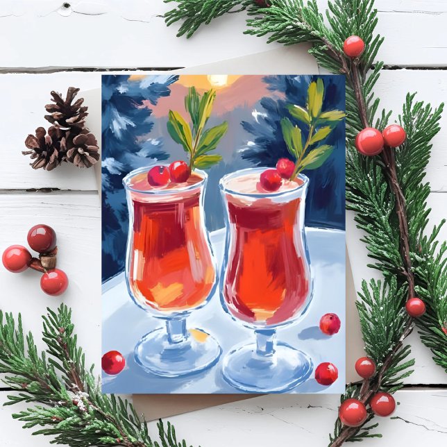 Weihnachtscocktails Postkarte (Von Creator hochgeladen)