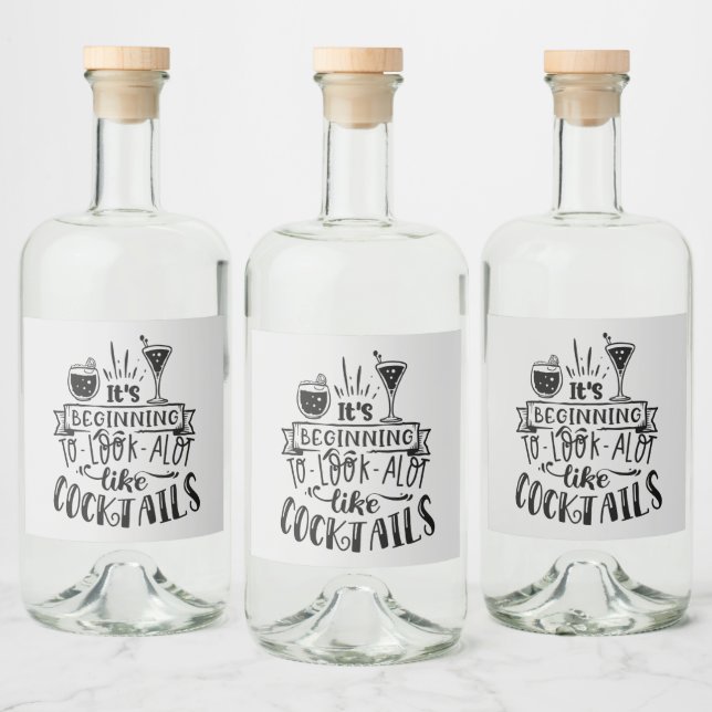 Weihnachtscocktails Wortart Alkoholflaschenetikett (Flaschen)