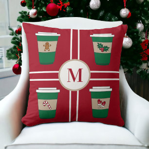 Weihnachtscoffes Monogram Kissen
