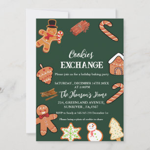 Weihnachtscookies tauschen Party Einladung aus