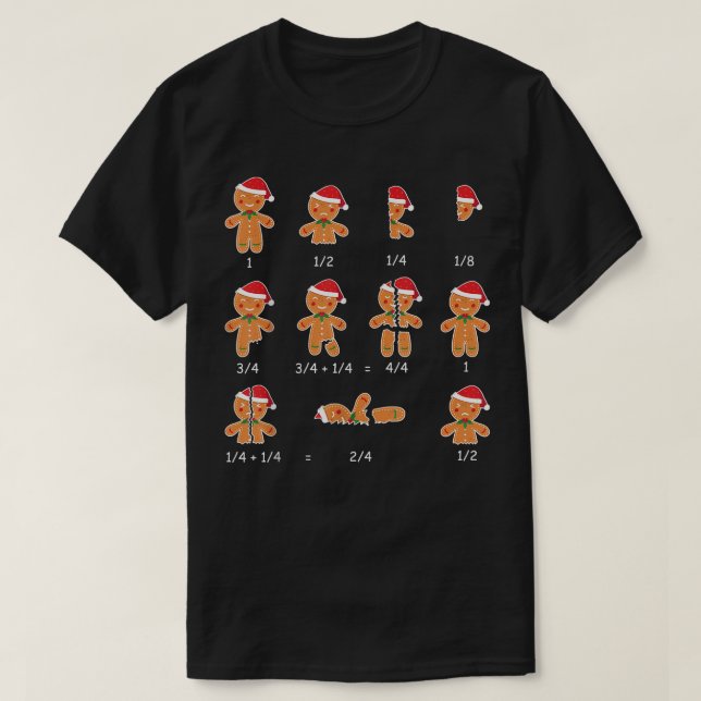 Weihnachtscookies Weihnachtsmannmütze Fractions Ma T-Shirt (Design vorne)