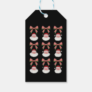 Weihnachtscoquette Bow Santa Vintage Weihnachten R Geschenkanhänger