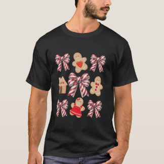 Weihnachtscoquette Bows mit Candy Canes Gingerbre T-Shirt