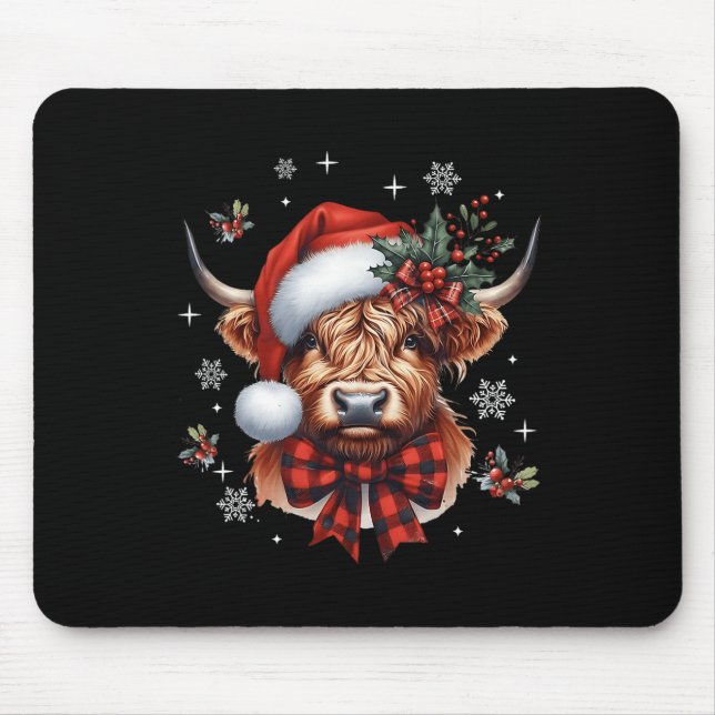 Weihnachtscoquette Hochland Kuh Niedlich Moo Cow X Mousepad (Vorne)