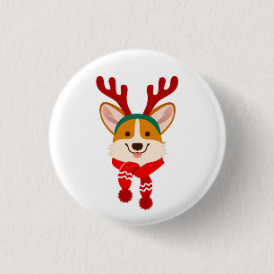 WeihnachtsCorgi Button