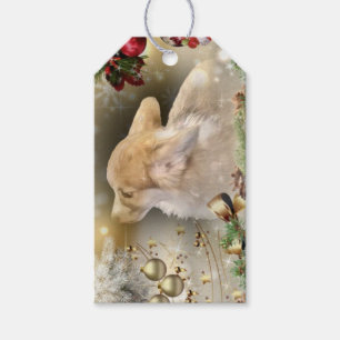 Weihnachtscorgi-Welpe Geschenkanhänger