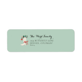 Weihnachtscowboy Boot - Rückholbrief-Etikett