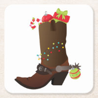 Weihnachtscowboy-Stiefel Südwestlicher Western