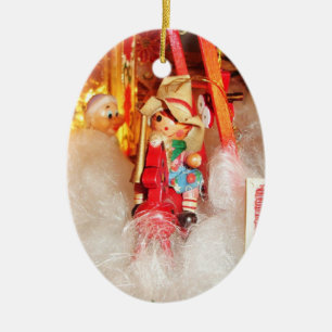 Weihnachtscowboy-Verzierung Keramik Ornament