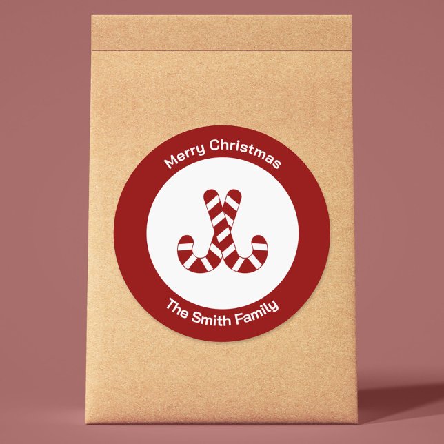 Weihnachtscreme Candy Sticker (Christmas Candy Cane Sticker)