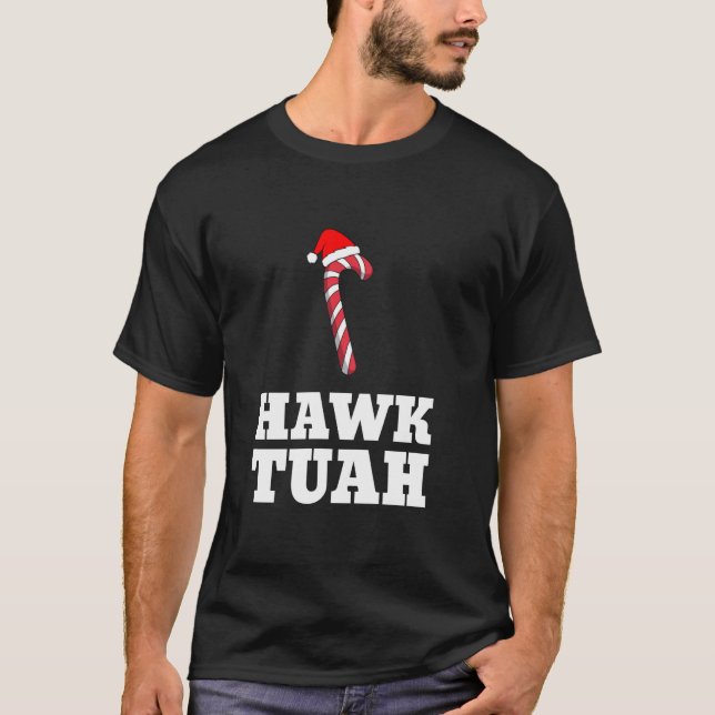 Weihnachtscreme Cane Hawk Tuah Spit auf diesem Tha T-Shirt (Vorderseite)