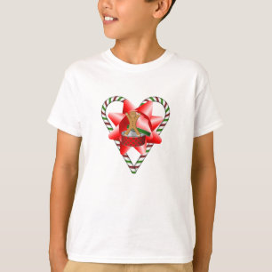Weihnachtscreme Cane Herzkrümel Niedlich T-Shirt