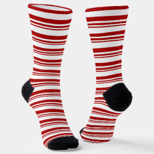 Weihnachtscreme Cane Stripes Socken