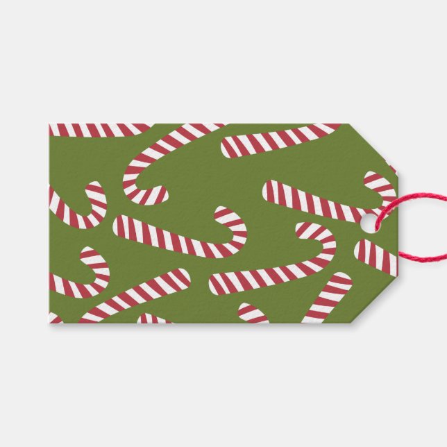 Weihnachtscreme Canes - Geschenkmarke Geschenkanhänger (Vorderseite (Horizontal))
