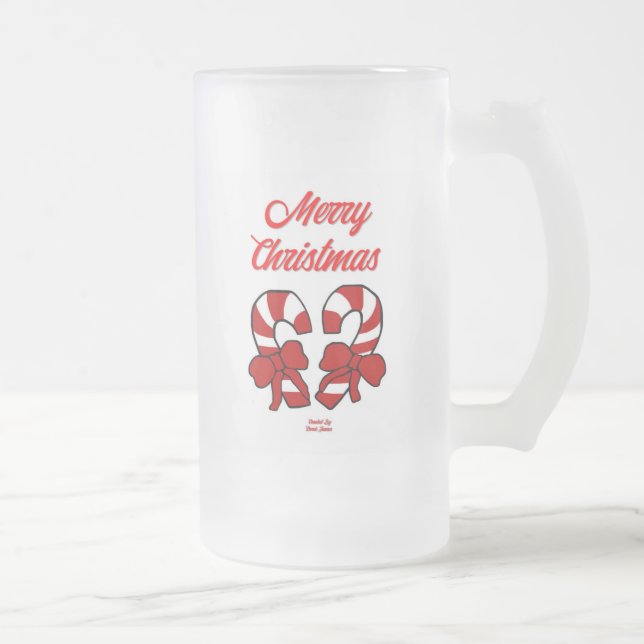 Weihnachtscreme Canes Große Mattierte Tasse (Rechts)